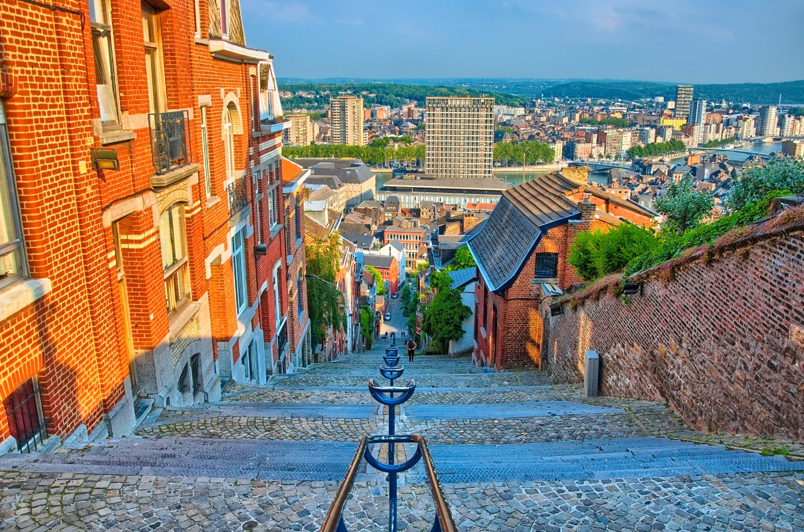 Montagne de Bueren steps overlooking Liege – part-load removals to Liège
