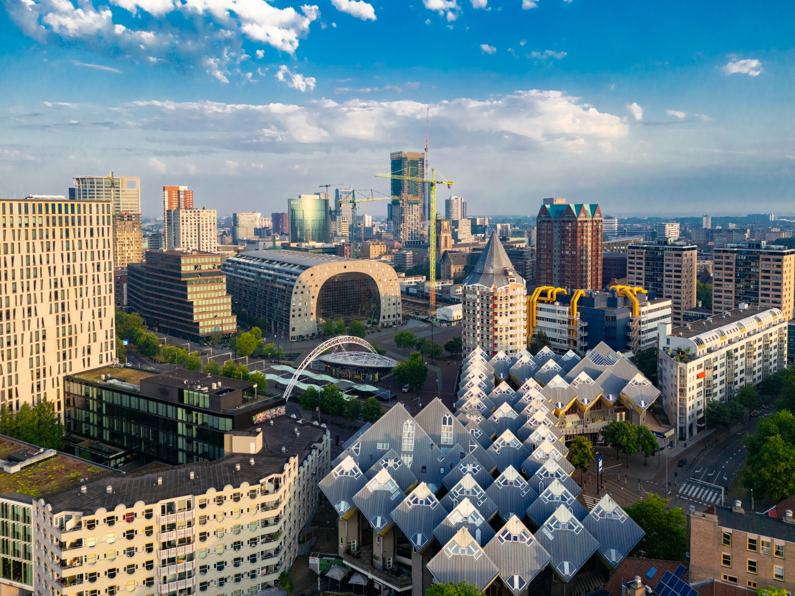 Rotterdam city centre with the Cube Houses and Markthal – shared-load removals to Rotterdam