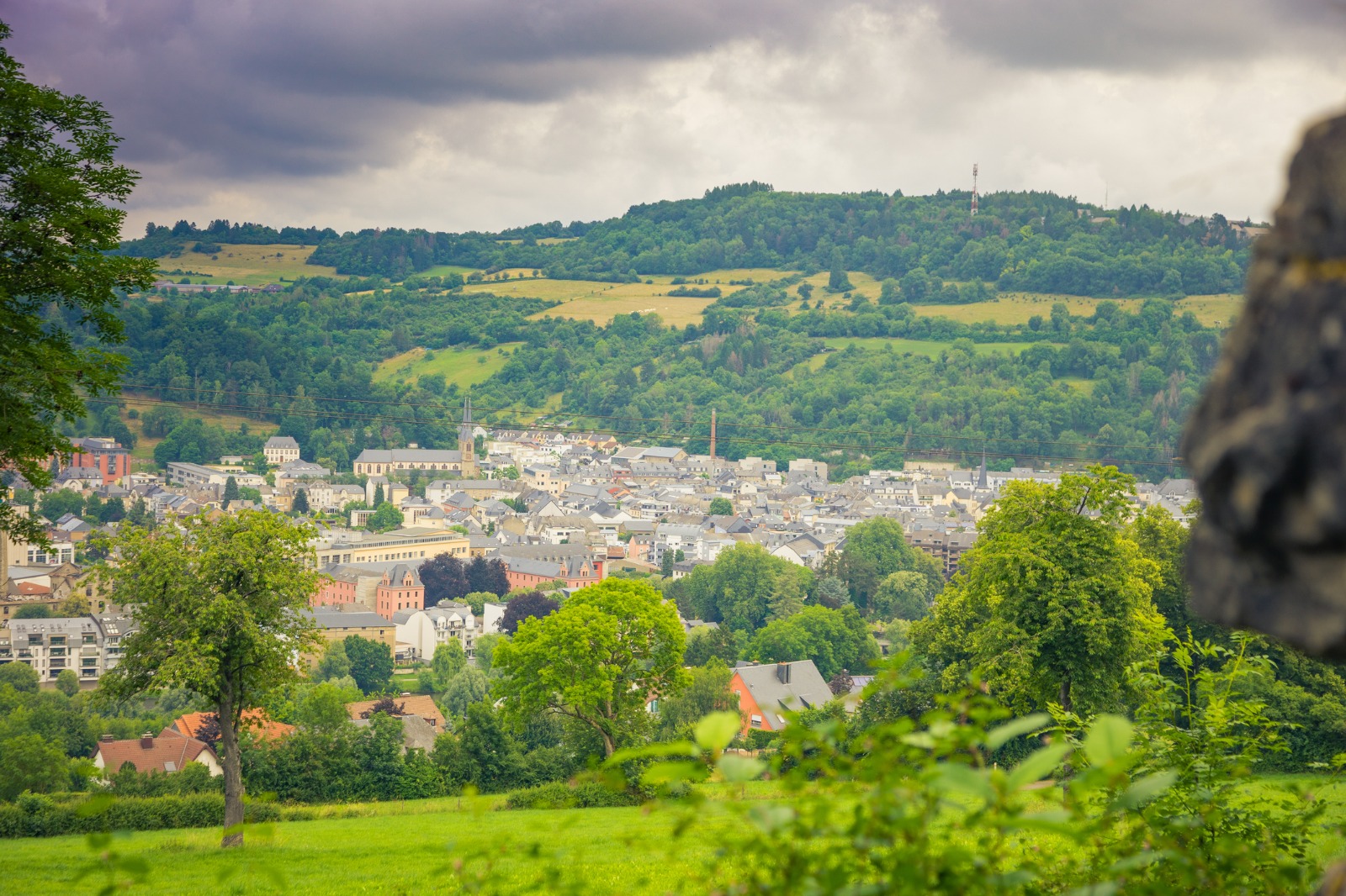 Town and wooded hills in the Luxembourg countryside – moving from the UK to Luxembourg